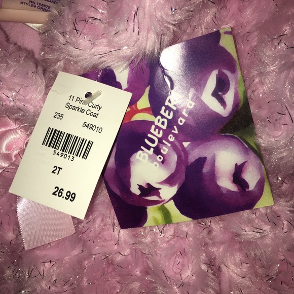 ⛔️SOLD⛔️2t Blueberri faux-fur swing coat - Picture 2 of 2